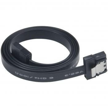 Akasa AK-CBSA05-15BK Super Slim SATA Rev 3.0 Data Cable with Securing Latches - 15cm, Black