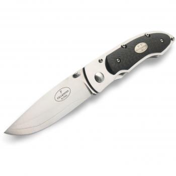Fallkniven Navaja de Caza P3Gcfc fabricada en Acero polvo laminado 3G y con una hoja de 7,7 cm, con mango de fibra de carbono y Funda Cordura