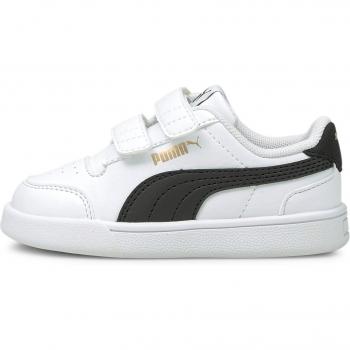 Puma Shuffle V Kids Sneakers - White, Velcro Closure, Unisex