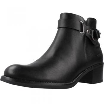 Botines de Mujer Chika10 Baiden 07 Negro con Tacón Medio, Cierre de Cremallera y Hebilla Decorativa