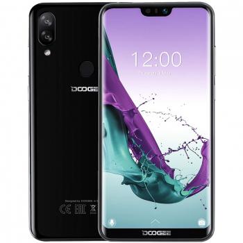 DOOGEE N10 Telefono Movil Libres 4G - 19:9 5.84 Pulgadas FHD + Android 8.1 Smartphones Libres Dual Sim Octa Core 3GB RAM + 32GB ROM, Cámara 16MP + 16MP + 13MP, Face ID + Huella Digital, Negro
