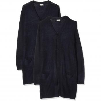 NAME IT Nkfvofia LS Long Knit Card, Chaqueta Punto para Niñas, Azul