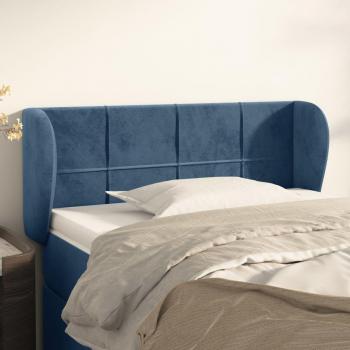 Cabecero de terciopelo azul oscuro 83x23x78/88 cm vidaXL