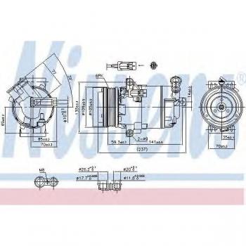 Compresor de aire acondicionado NISSENS 890006