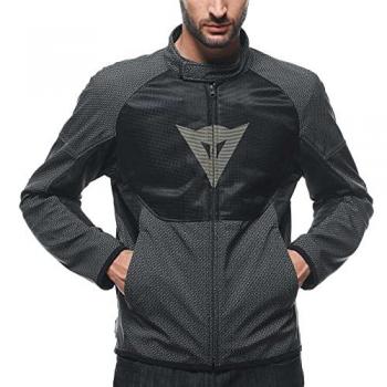 Dainese Chaqueta Ignite Air Tex Negra y Gris para motocicleta, talla 52, textil, ventilada