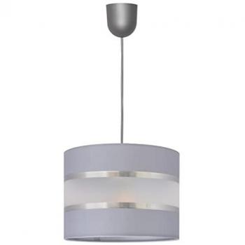Lámpara de Techo Colgante Cilíndrica Helam Helen Gris Plata 20cm