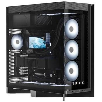 Caja ATX Mid Tower TRYX Luca L70 - Carcasa PC con vidrio templado, ARGB, soporte para radiadores de 420 mm y GPU de hasta 460 mm, color blanco