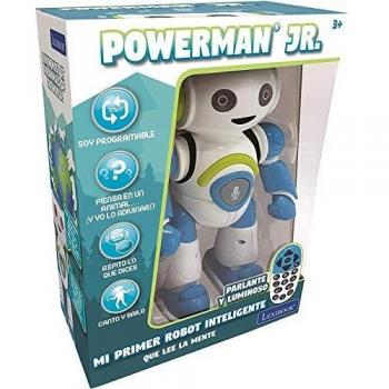 LEXIBOOK Robot Inteligente Powerman Junior Educativo e Interactivo, Lee la Mente, Baila, Toca Musica, Repite Las Frases, Mando a Distancia, Juguete a Partir de 3 años, Azul/Blanco