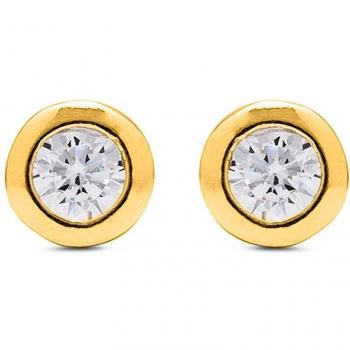 Pendientes Zaja Essential de plata de ley 925 con baño de oro