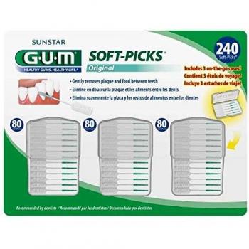 Soft-picks Include 3 Convenient Travel Cases 240 Picks by HEALTHY GUMS, HEALTHY LIFE