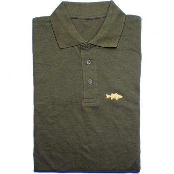 Big Fish Bass Gold Green Men's Polo Shirt