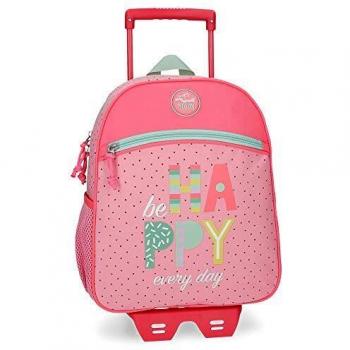 Movom Be Happy, Mochila Pequeña Con Carro, 33 cm, 9.8 liters, Naranja