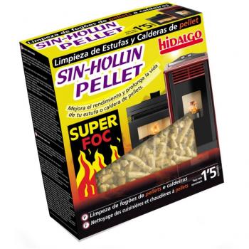 Pellet Sin Hollin 1,5kg - Combustible Ecológico para Estufas y Calderas - Reduce Residuos y Optimiza Funcionamiento