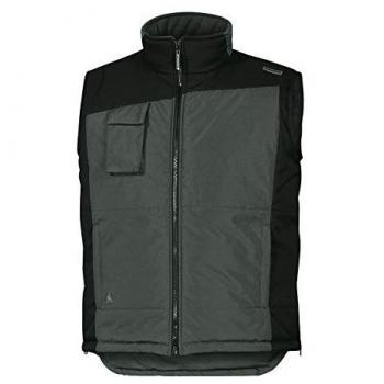 Delta Plus fidj2 grxg Chaleco de poliéster con revestimiento de PVC, gris de color negro, XL, 10 unidades)