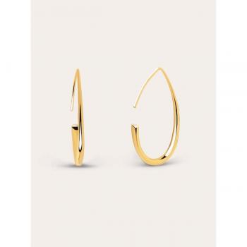 Pendientes Singularu Gota Arch - Elegantes Pendientes de Plata bañados en Oro con Diseño de Arco