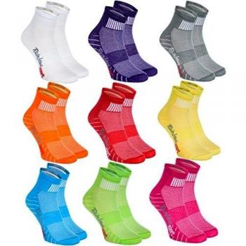 Rainbow Socks - Hombre Mujer Calcetines Deporte Colores de Algodón - 9 Pares - Multicolor - Talla 36-38