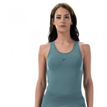 Camiseta Sin Mangas Brisa Drop Shot Mujer Verde 2024