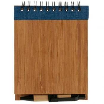 Pincello Libreta de Anillas con Bolígrafo Bambú 1 x 10 x 13 cm (24 Unidades) - Ideal para la Oficina