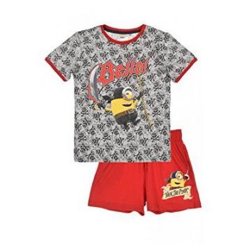COJUNTO 2 PZ SHORT + T-SHIRT MINIONS ROJO 4 AÑOS