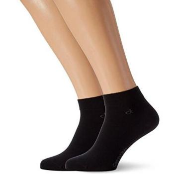 Calvin Klein 2er Pack Sneakersocken Calcetines, Negro