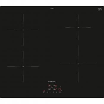 Placa de Inducción Siemens EU611BEB5E, 60 cm, 4 Zonas, 4600W, Negra