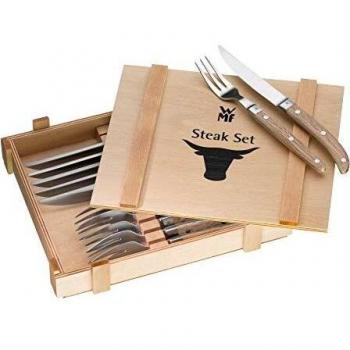 WMF Ranch Juego 6 Cubiertos para Carne, Acero Inoxidable Pulido, 12 Piezas