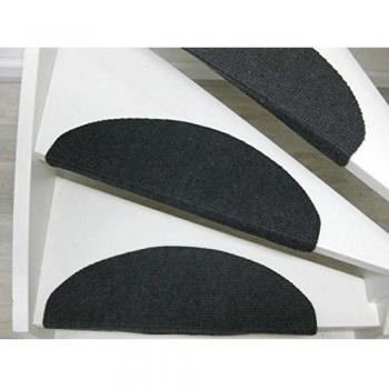 Alfombrillas para peldaños de escalera Lilongwe 65 x 21 x 4 cm azul, antracita y beige