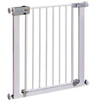 Safety 1st Auto Close - Barrera de puerta, de metal, color blanco