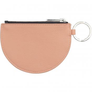 Dudu - Monedero pequeño de mujer de piel con llavero y cremallera, diseño delgado, disponible en dos colores