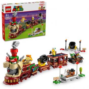 LEGO® 71437 El tren expreso Bowser - Juego de construcción de 1392 piezas, incluye figuras de Bowser y Mario, compatible con LEGO® Super Mario, permite crear un tren interactivo con vías y desafíos