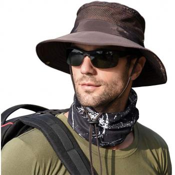 SIYWINA Hombres Sombrero de Pescador Verano Protección UV Sombreros de al Aire Libre