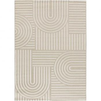 Alfombra Zen Escandinava de Interior - MOMA/ATTICGO, disponible en tamaños 80x150 cm, 133x190 cm y 160x230 cm, color blanco