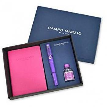 Campo Marzio - Set pluma y diario 11x16, color lila