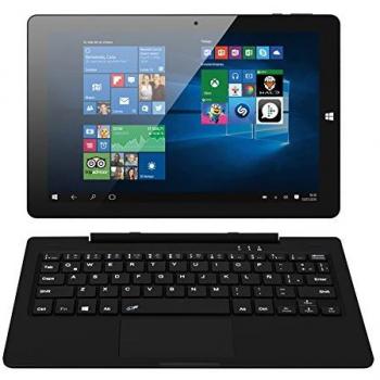 Tablet Convertible Phoenix 2 en 1 con Teclado, Pantalla Táctil IPS de 10.1, Procesador Intel Atom Z8350, Sistema Operativo Windows 10, Almacenamiento SSD de 32GB y Memoria RAM de 2GB