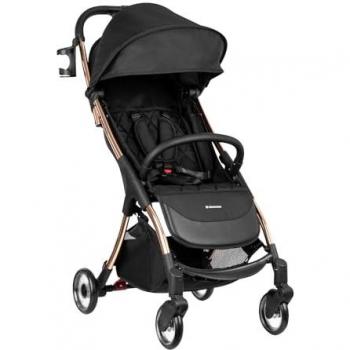 Silla de Paseo Kikkaboo Cloe Plegable con Gran Capota y Barra de Seguridad Desmontable, marco de aluminio plegable, portavasos, capacidad hasta 22 kg, colores: negro