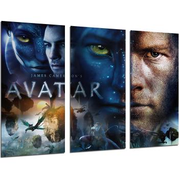 Set de 3 Cuadros Decorativos Avatar Pandora Zhangjiajie James Cameron Impresión Digital sobre Madera