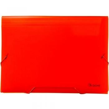 Dohe 90618 - Acordeón escolar polipropileno translúcido, color naranja