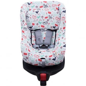 Funda para silla de coche Jyoko Dino Party compatible con Romer Dualfix I-Size y Britax Swingfix Isize