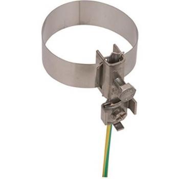 Dehn Earthing Pipe Clamp 27-114mm with Connection Terminal 2 x 4-25mm² Stainless Steel