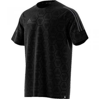 adidas Tan Jaquard Jersey Camiseta, Hombre, Black, L