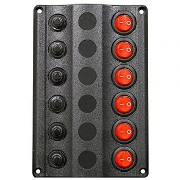 Panel Eléctrico Wave 6 con 6 Interruptores