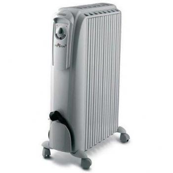 DeLonghi Dragon - Radiador de aceite, 2000 W, 3 posiciones, protección antiheladas, efecto chimenea, 44x16x64 centímetros, color blanco