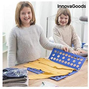 InnovaGoods Doblador de Ropa Infantil, PP, Azul, 40x16x1 cm