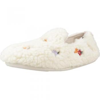 Zapatillas de casa cerradas para mujer Toni Pons MAILY-BB con bordado en color Écru
