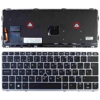 Teclado Para Portátil Hp Elitebook 820 G1 Plata