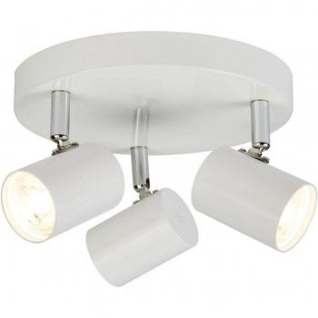 Spot Rollo Plafón Blanco metal 3 bombillas 12cm