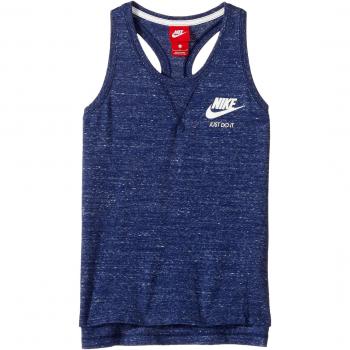 NIKE Gym Vintage Tank YTH Camiseta, niñas, Azul