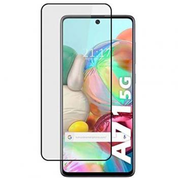Protector Cristal Templado 5D Completo Full Glue Negro para Samsung Galaxy A71 5G