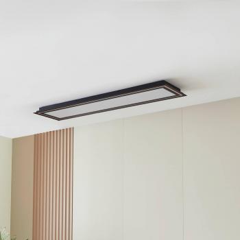 Lámpara de techo LED Leicy, negra, 124 cm, RGB, CCT, moderna, hecha de metal para salón y comedor (1 llama), plafón LED