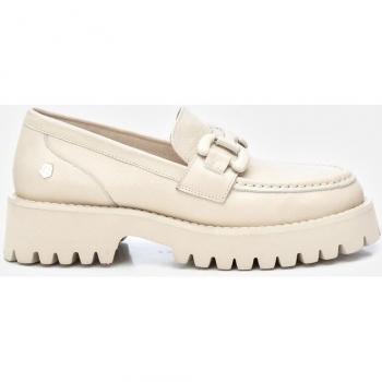 Mocasines de piel para mujer Carmela 160689 Blanco